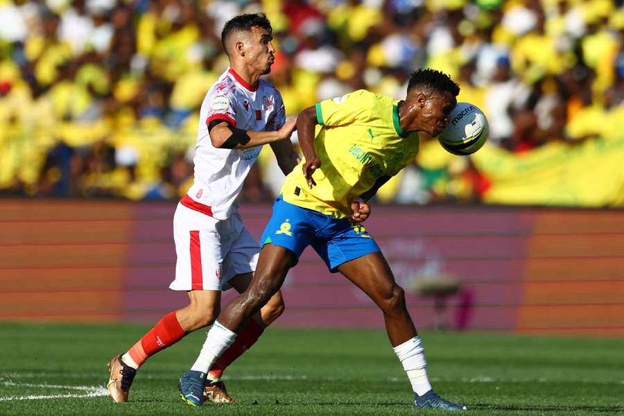 Anas Serrhat in action with Mamelodi Sundowns' 