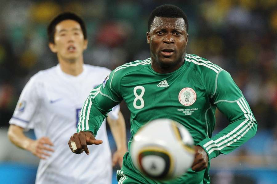 Yakubu in action for Nigeria at the 2010 World Cup