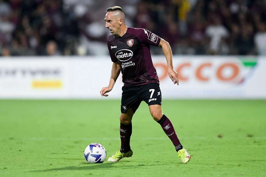 Franck Ribéry avec la Salernitana lors de la 1re journée de Serie A cette saison.