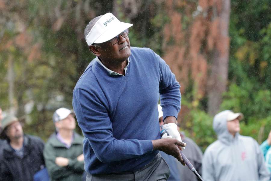 Vijay Singh in action