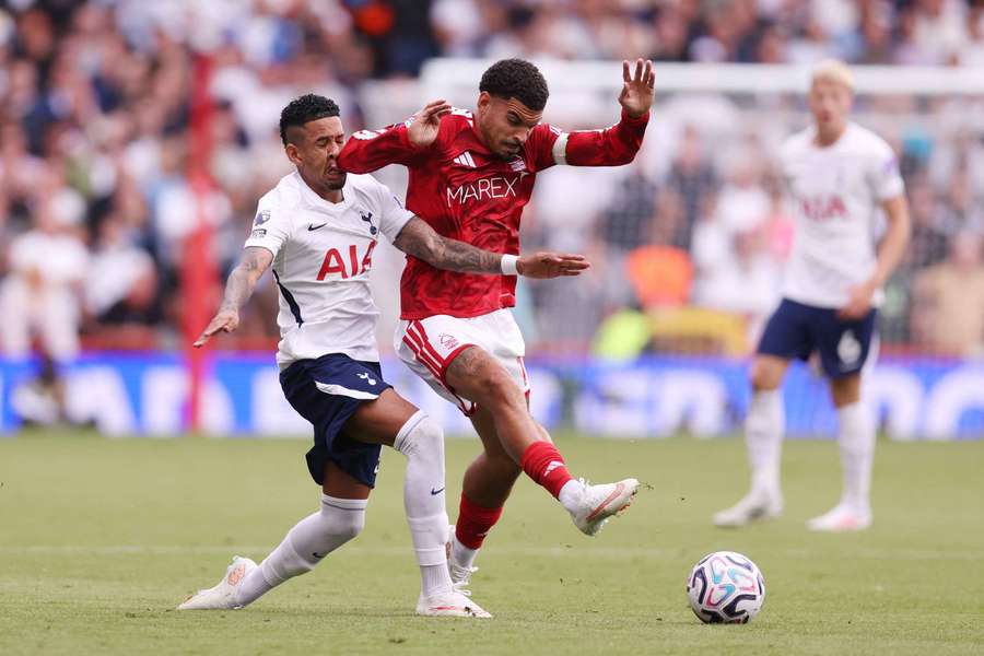 Morgan Gibbs-White in action against Tottenham Morgan Gibbs-White in action against Tottenham