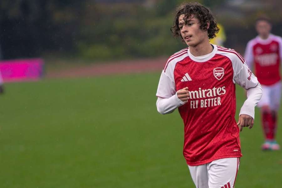 Arsenal's 13-year-old midfielder Luis Munoz