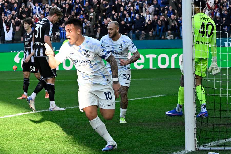 L'esultanza di Lautaro