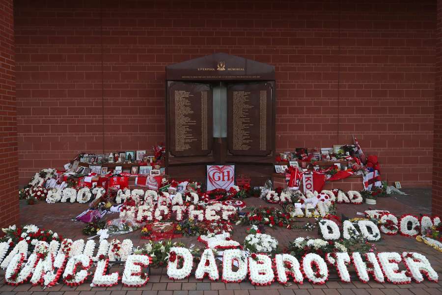 The Hillsborough memorial at Anfield, Liverpool