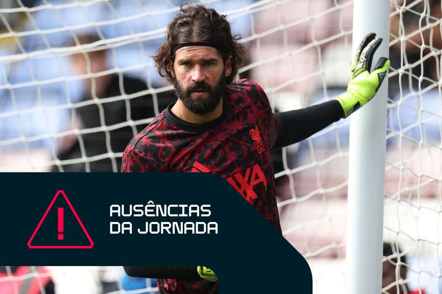 Alisson vai falhar o jogo do Liverpool com o Manchester City Alisson vai falhar o jogo do Liverpool com o Manchester City