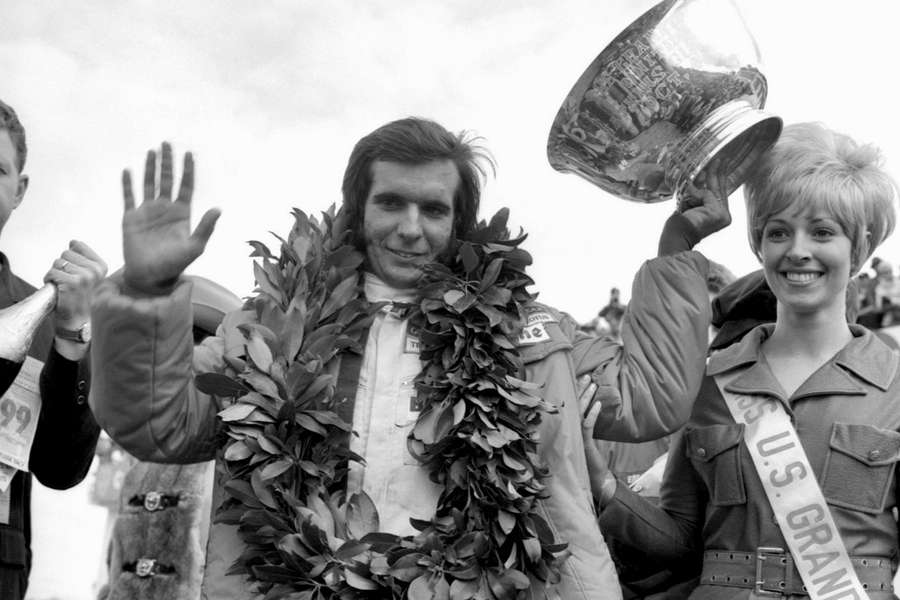 Emerson Fittipaldi feiert seinen zweiten WM-Titel beim Grand Prix der USA 1974