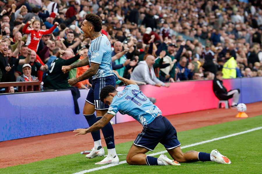 Nottingham Forest's Igor Jesus celebrates scoring their second goal with Morgan Gibbs-White Nottingham Forest's Igor Jesus celebrates scoring their second goal with Morgan Gibbs-White