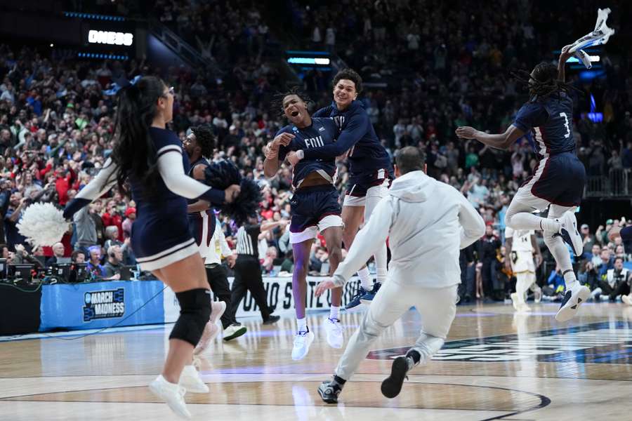 FDU viert feest na de megastunt in de eerste ronde van de NCAA play-offs 2023 waarin het Purdue vloerde