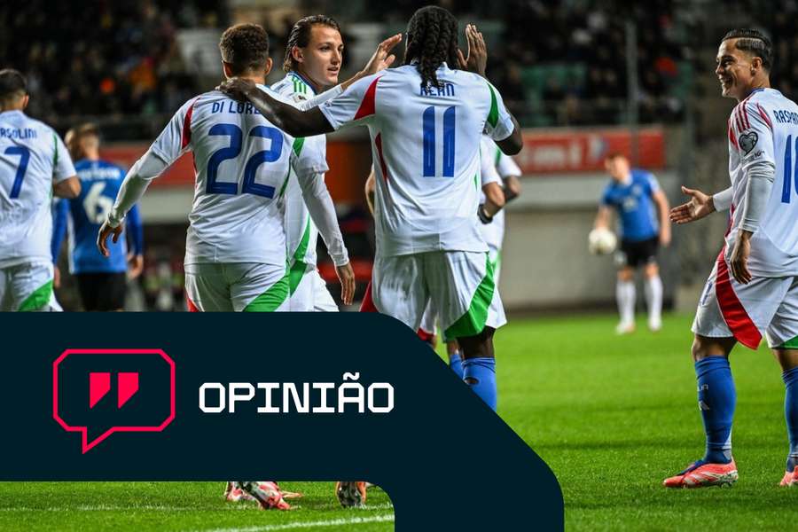 A equipa italiana a festejar