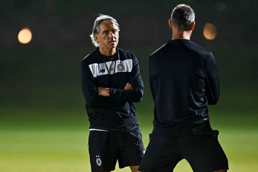 Roberto Mancini la antrenamente