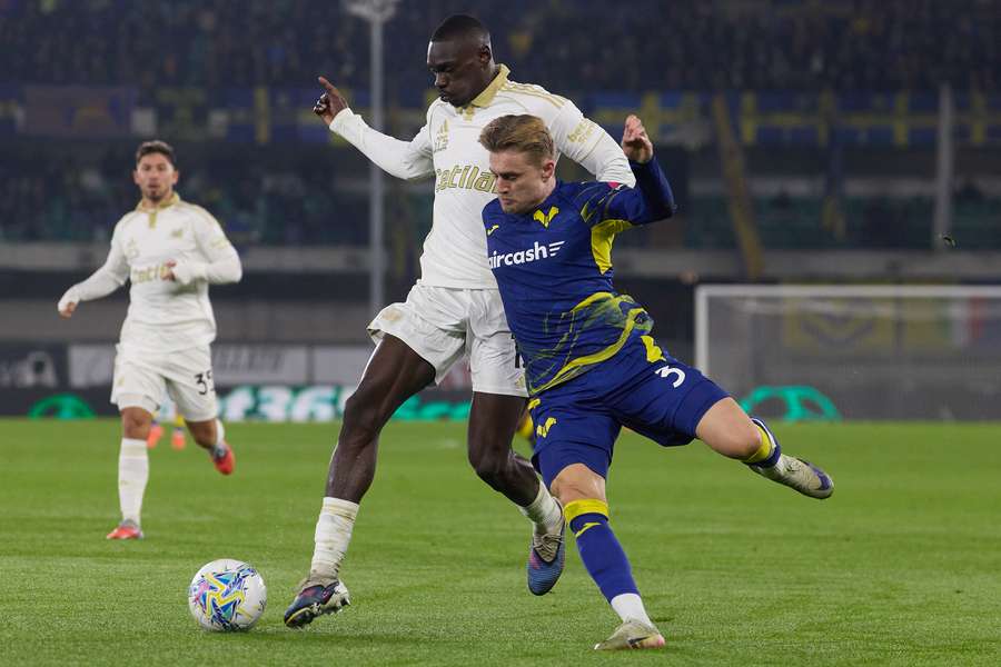 Un momento del match