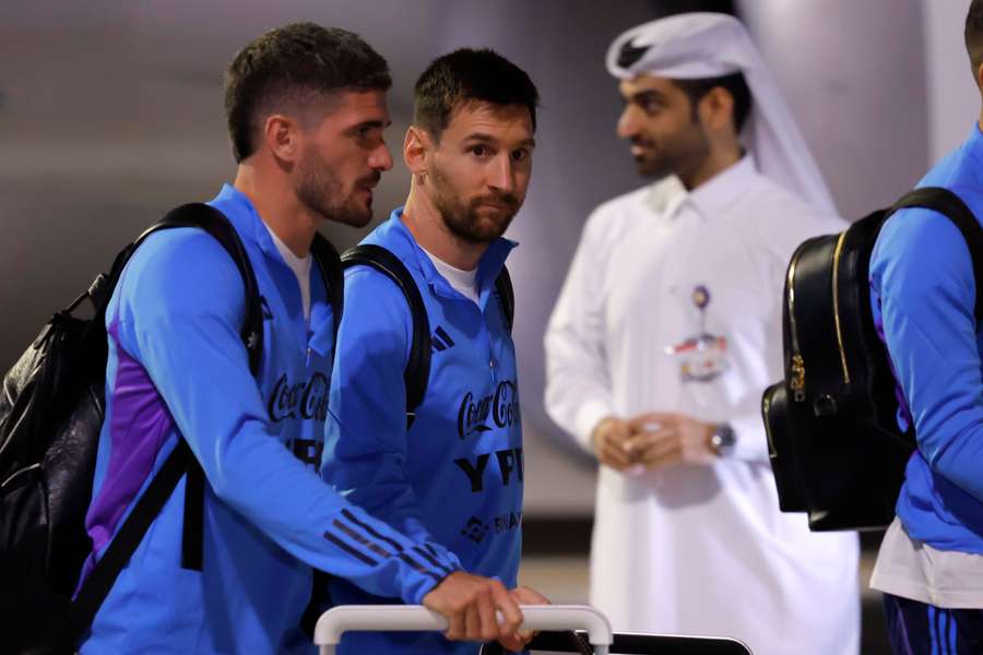 Messi, en su llegada a Catar
