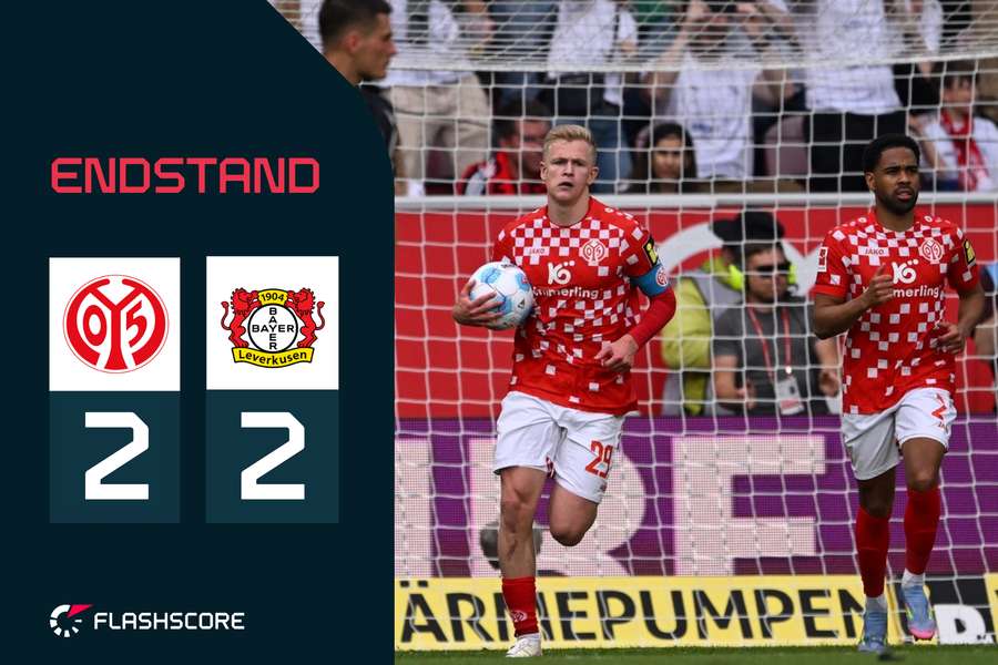 Da wussten sie es noch nicht: Das 2:2 sollte Mainz für die Qualifikation zur Conference League reichen