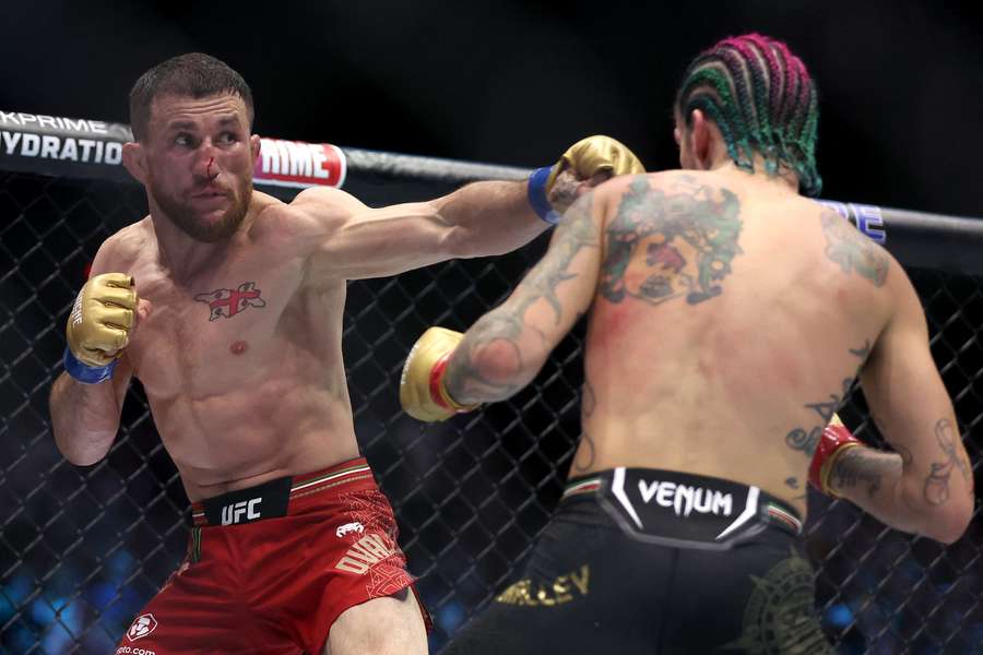 Merab Dvalishvili beat Sean O'Malley for the bantamweight title in Las Vegas last September
