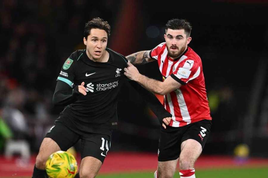 Chiesa entrou no início do segundo tempo contra o Southampton