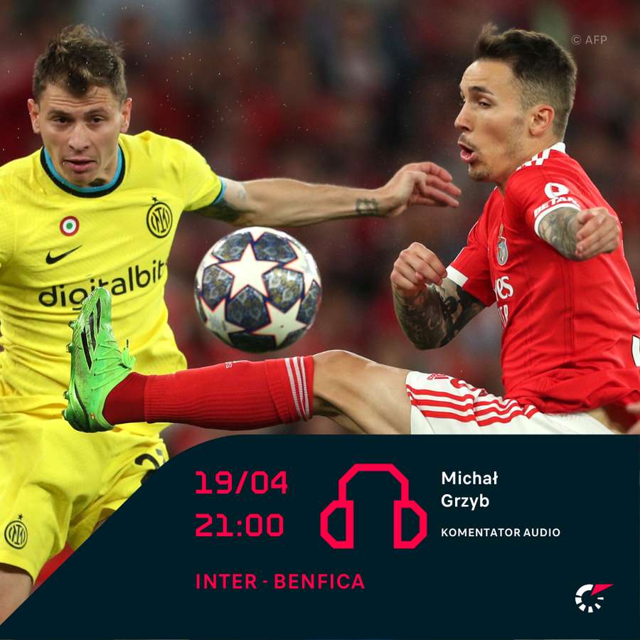 Mecz Inter-Benfica dostępny z komentarzem Michała Grzyba