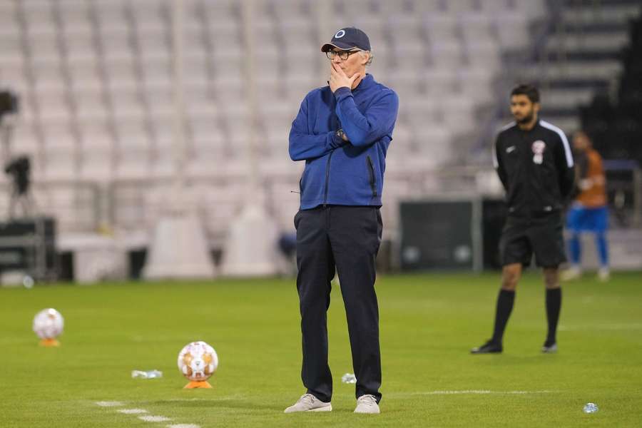 Laurent Blanc le 5 février 2022 avec son ex-équipe d'Al-Rayyan.