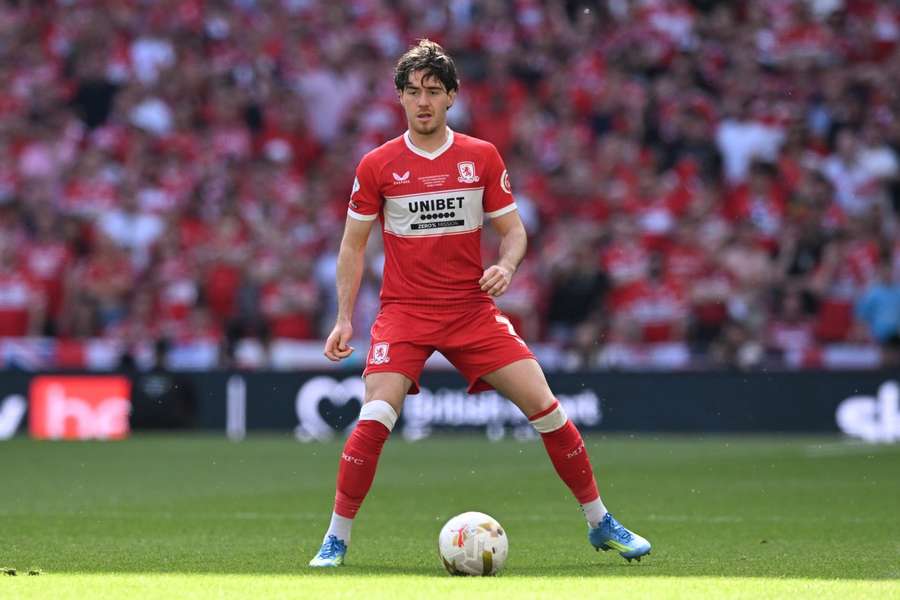 Middlesbrough's Hayden Hackney during the match against Hull City Middlesbrough's Hayden Hackney during the match against Hull City