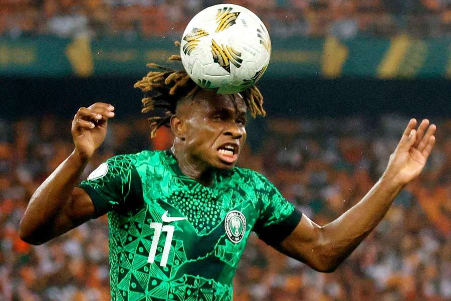 Samuel Chukwueze in action for Nigeria