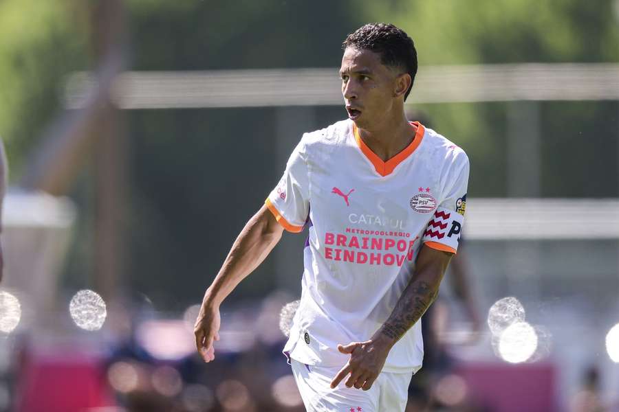 Mauro Junior wearing the captain's armband for PSV in the friendly against Rakow Czestochowa Mauro Junior wearing the captain's armband for PSV in the friendly against Rakow Czestochowa