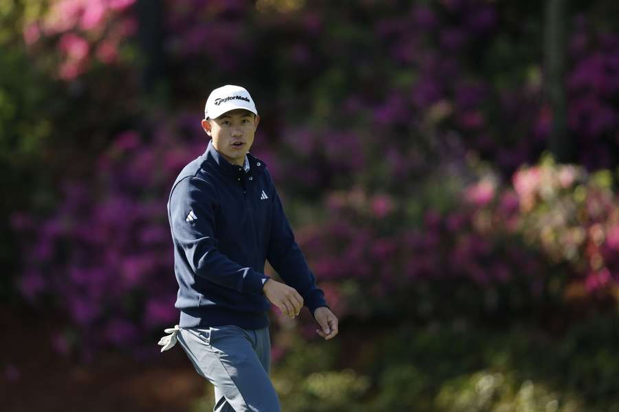 Collin Morikawa during his practice round