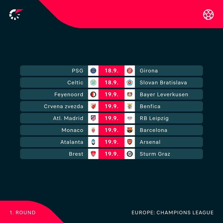 First round of fixtures