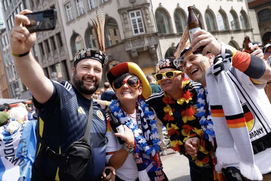 Die schottischen Fans haben anlässlich des EM-Eröffnungsspiel die Münchner Innenstadt eingenommen.