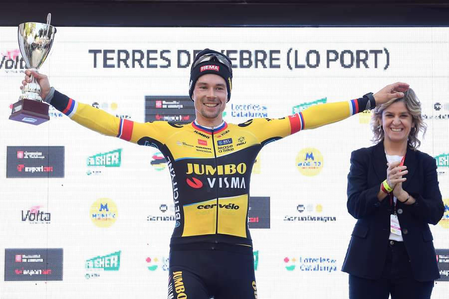 Primoz Roglic gewann am Freitag die fünfte Etappe von Tortosa nach Lo Port