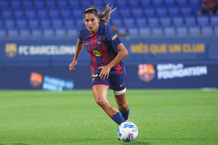 Kika Nazareth com as cores do Barcelona