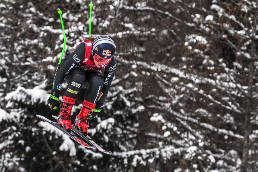 Goggia in action at Cortina d'Ampezzo