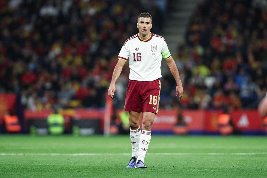 Rodri, con España en el amistoso ante Egipto en Barcelona