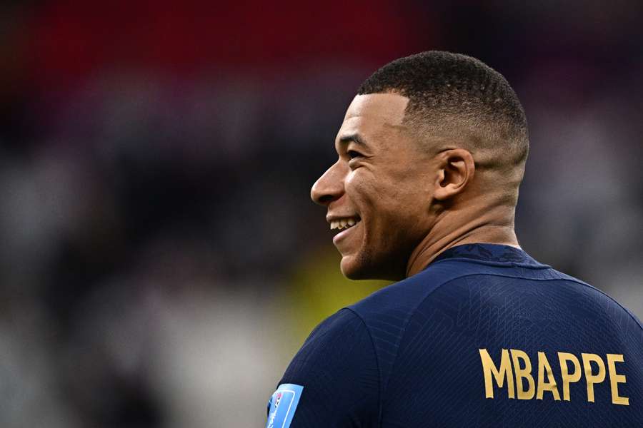 Kylian Mbappé à la fin du match de quart de finale face à l'Angleterre (2-1).