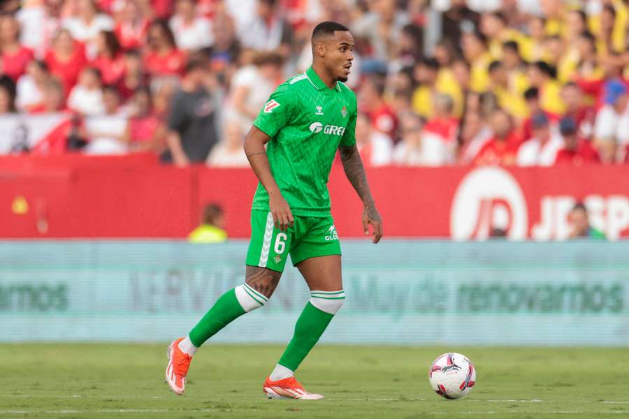 Natan, en el derbi ante el Sevilla.