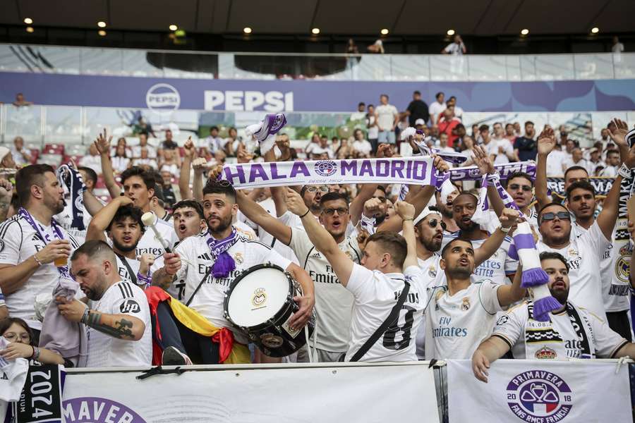 Fans van Real Madrid in Warschau