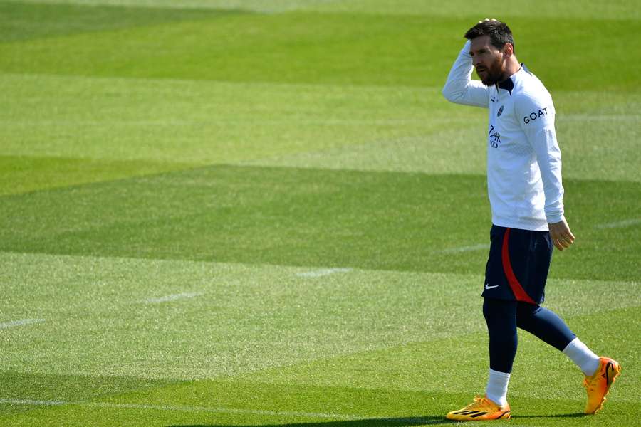 Messi à l'entraînement