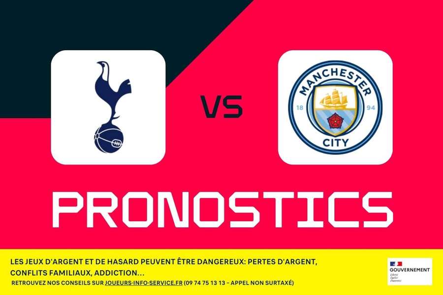 Tottenham vs Man City : Pronostics, meilleurs paris et cotes (Premier League)