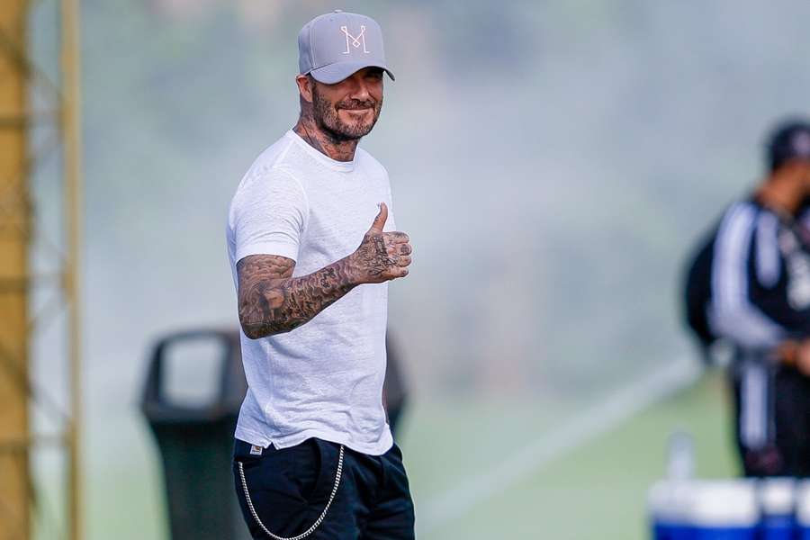 David Beckham im April beim Training von Inter Miami.
