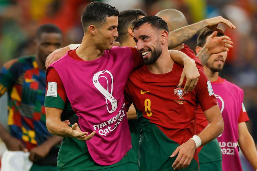 Ronaldo and Fernandes are former Manchester United teammates