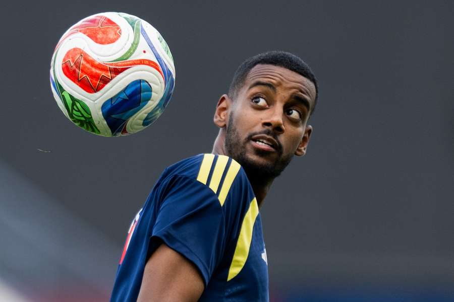 Alexander Isak in training with Sweden Alexander Isak in training with Sweden