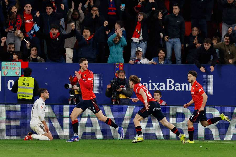 L'esultanza del'Osasuna L'esultanza del'Osasuna