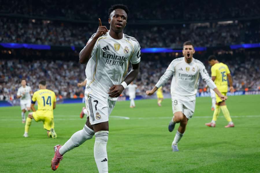 Vinícius celebra el gol ante el Villarreal 