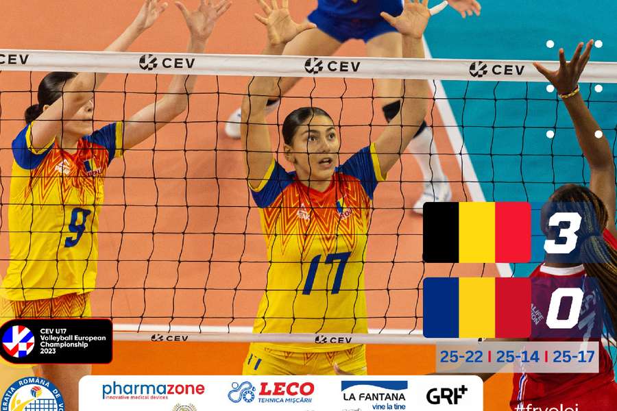 Selecționata României a fost învinsă de Belgia cu scorul de 3-0 