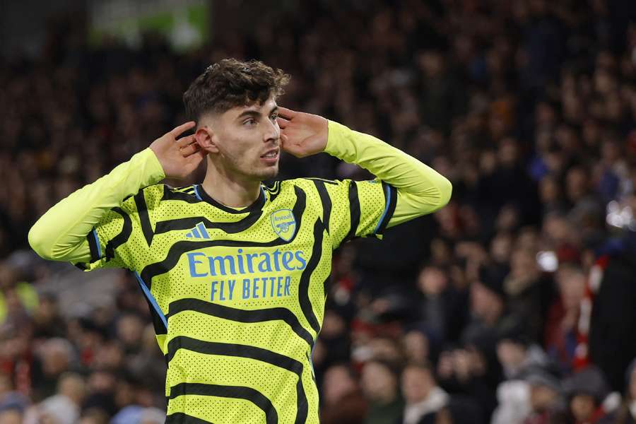 Havertz celebrates his goal