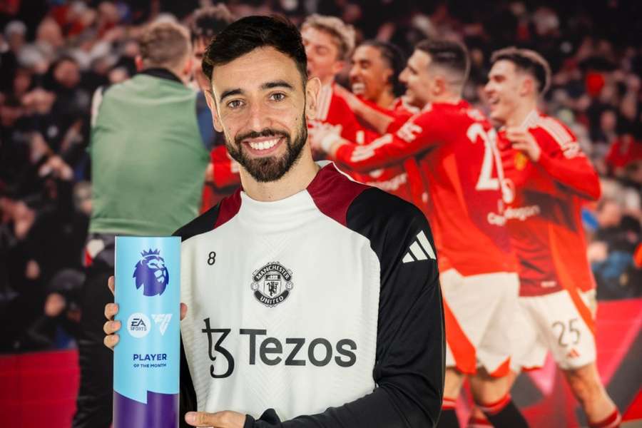 Bruno Fernandes foi o grande destaque do mês para o United