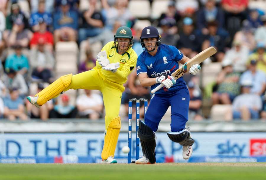 Nat Sciver-Brunt hit a century for England at the Ageas Bowl