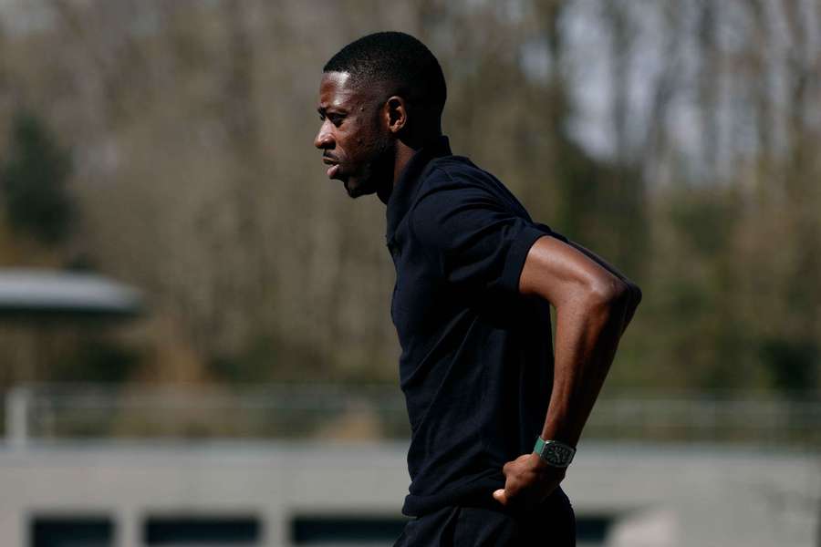 Dembélé, a su llegada a la concentración de la selección francesa