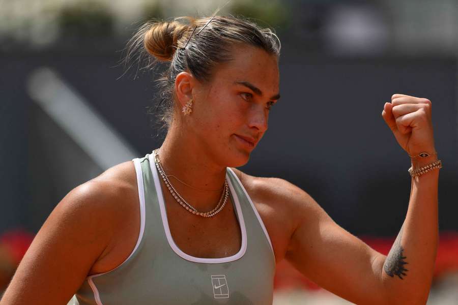 Sabalenka em Madri nesta quinta-feira 