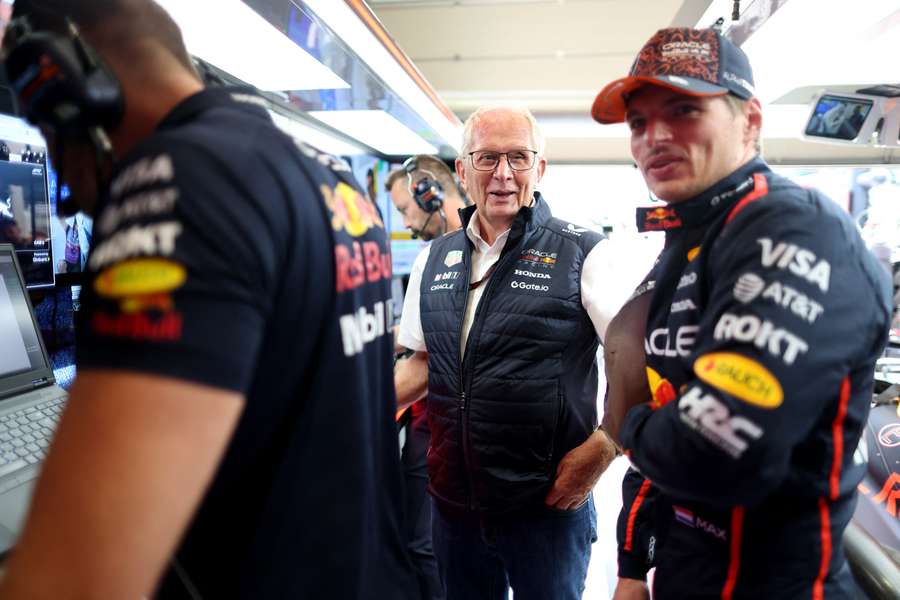 Helmut Marko e Max Verstappen.