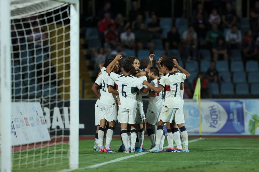 A festa dos jogadores portugueses