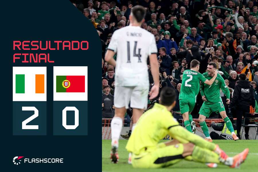 Troy Parrott fez os dois golos da Irlanda em Dublin